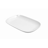 Тарілка овальна з меламіну 24х15 см біла