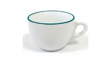 35193 Чашка cappuccino large 260 мл Pennellessa Green rims серія "Verona Millecolori"