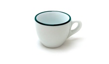 38190 Чашка espresso 75 мл Pennellessa Green rims серія "Verona Millecolori"