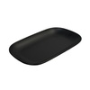 Тарілка овальна з меламіну 24х15 см чорна матова
