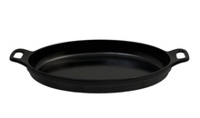 Пательня овальна для подачі з меламіну 21х14 см чорна матова