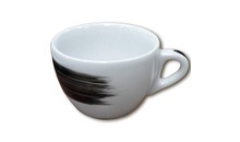 35139 Чашка caffe latte 350 мл Black stroke B "Verona/Palermo Millecolori Hand Painted Brush stroke