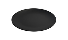 Тарілка обідня кругла з меламіну 25 см чорна матова