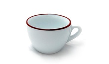 43525 Чашка cappuccino 180 мл Pennellessa Red rims серія "Verona Millecolori"