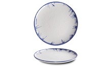OPT2129-K0052 Тарілка кругла 29 см серія "Optimo" декор "Mosaic Relief Blue Rim"