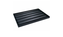 902050 Деко для багетів алюмінієве перфороване з антипригарним покриттям 5 хвиль 600х400х30 мм, сері