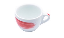 35118 Чашка cappuccino 180 мл Red stroke B "Verona Millecolori Hand Painted Brush stroke B Red with