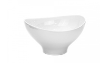 Чаша овальна закруглена з меламіну біла 25,9 х23,1х14 см 2,6 л