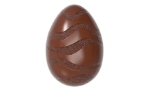 12090 CW Форма для шоколаду "Яйце з хвилястим візерунком" 33х23 мм h 12 мм, 3х8 шт./6 г