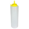 513605 Пляшка для соусу 360мл, прозора з жовтою кришкою