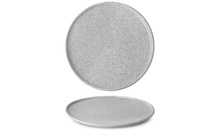 G1X2124 Тарілка кругла 24 см,  колір світло-сірий, серія " Granit" (глянцеве глазування)