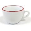 35199 Чашка cappuccino large 260 мл Pennellessa Red rims серія "Verona Millecolori"